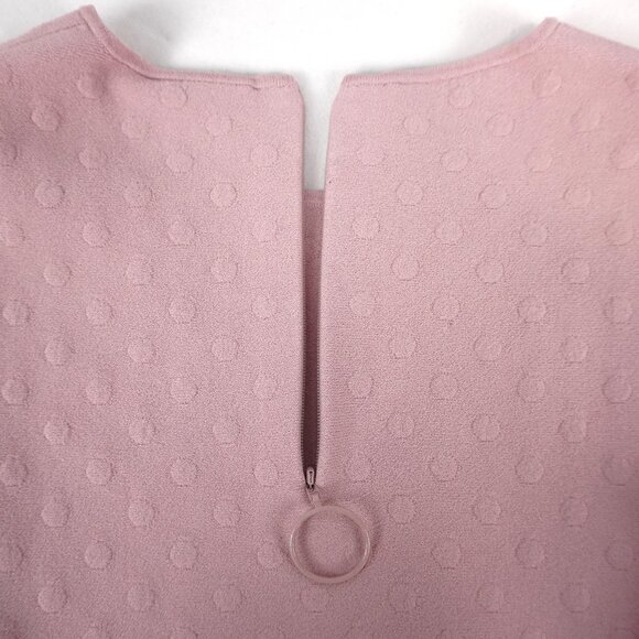 Akris Punto Intarsia Dot Sleeveless Mini Dress in Light Pink - Size 10 (NWT) - Picture 4 of 9